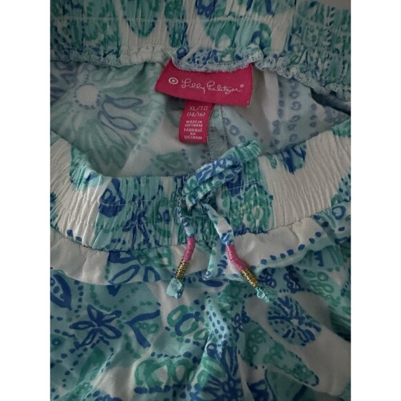 Lilly Pulitzer Girl’s Joggers Pants Blue Sea Urchin For You Star Fish XL 14-16 - Picture 3 of 4